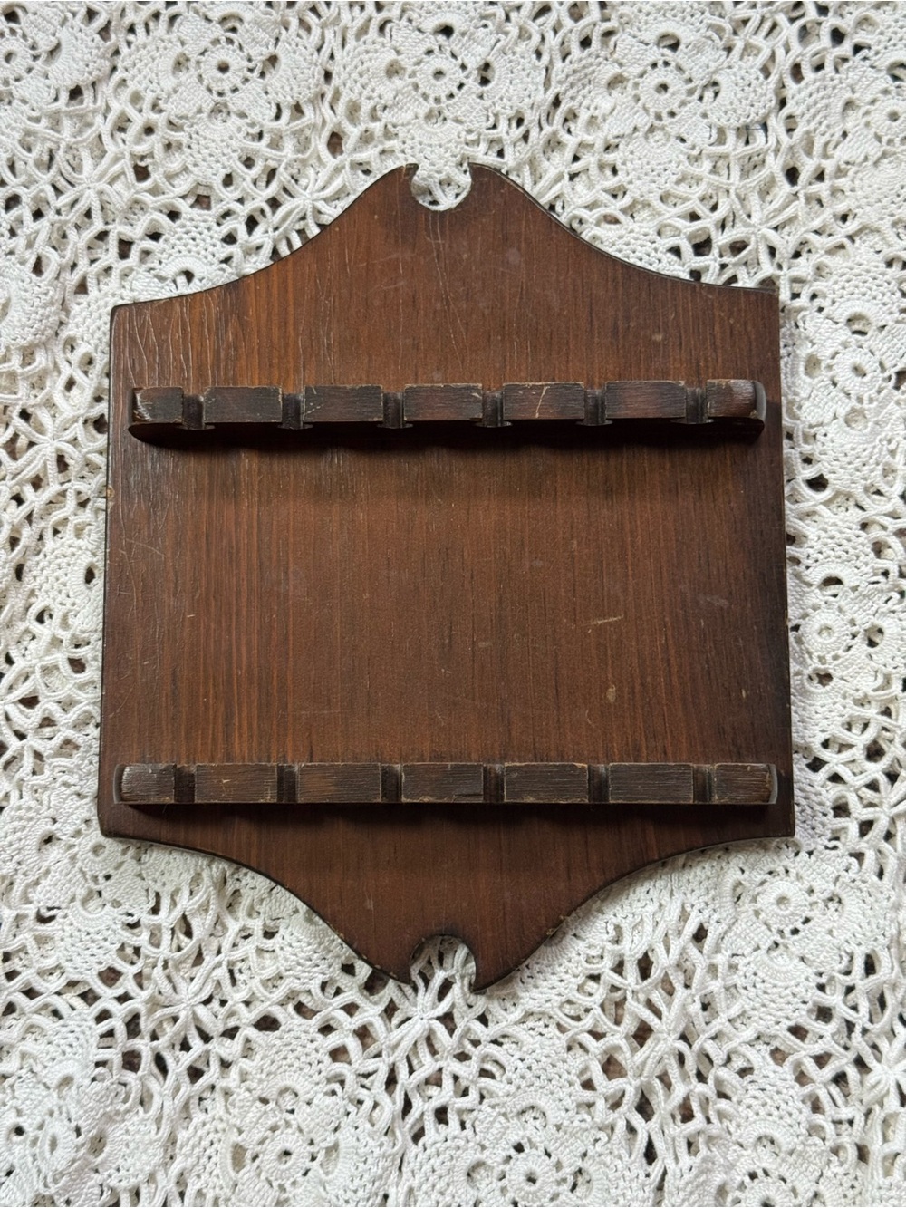 Vintage Basket Ville Vermont Wooden Spoon Display Rack Wall Holder
